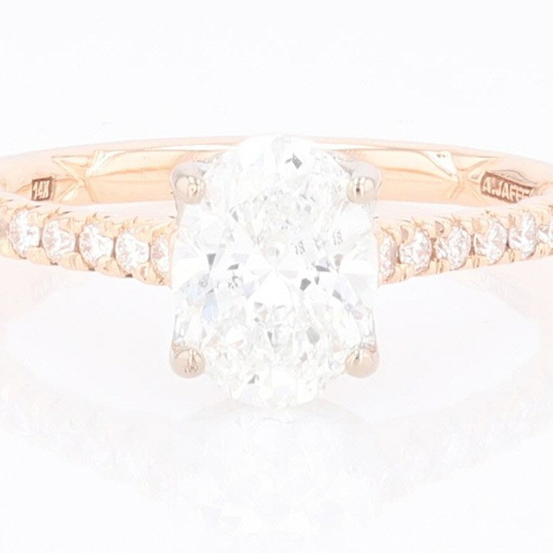 1.51ct Oval Diamond Engagement Ring — GIA Certified, 14k White Gold