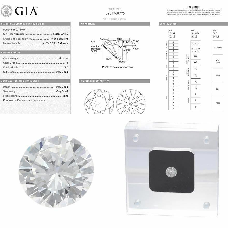 1.25ct Old European Cut Diamond Engagement Ring — GIA Certified, Platinum