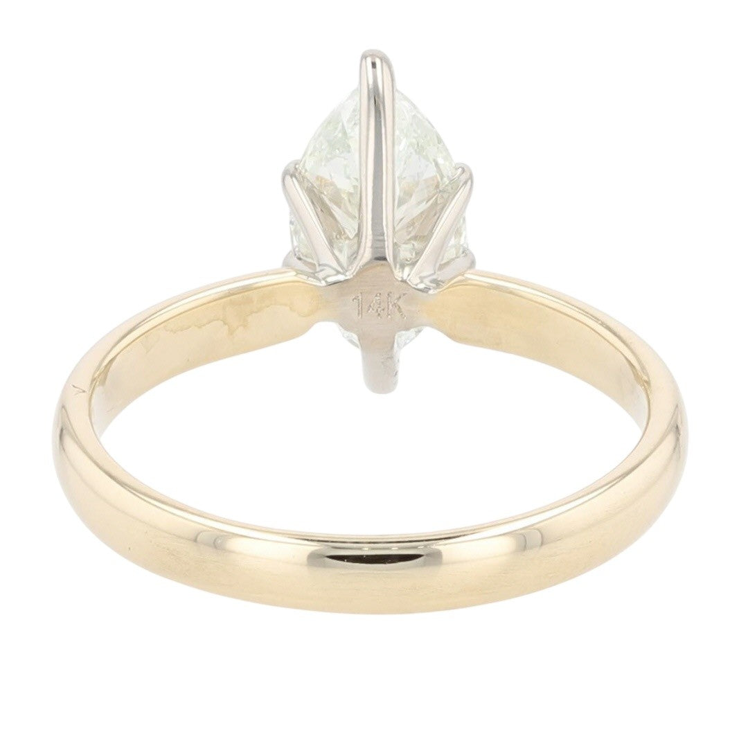0.90ct Marquise Diamond Engagement Ring — GIA Certified, 14k Two-Tone Gold