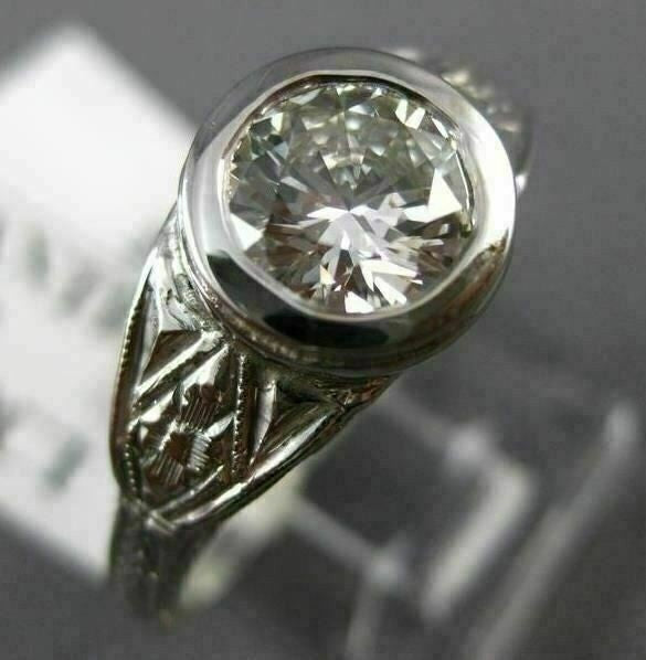 0.90ct Old Mine Cut Diamond Art Deco Ring — GIA Certified, Platinum