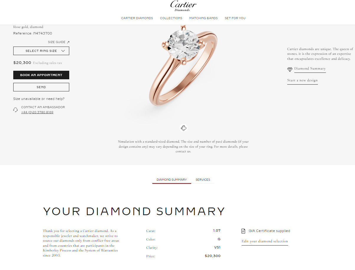 1.07ct Round Brilliant Diamond Engagement Ring — GIA Certified, 18k Rose Gold