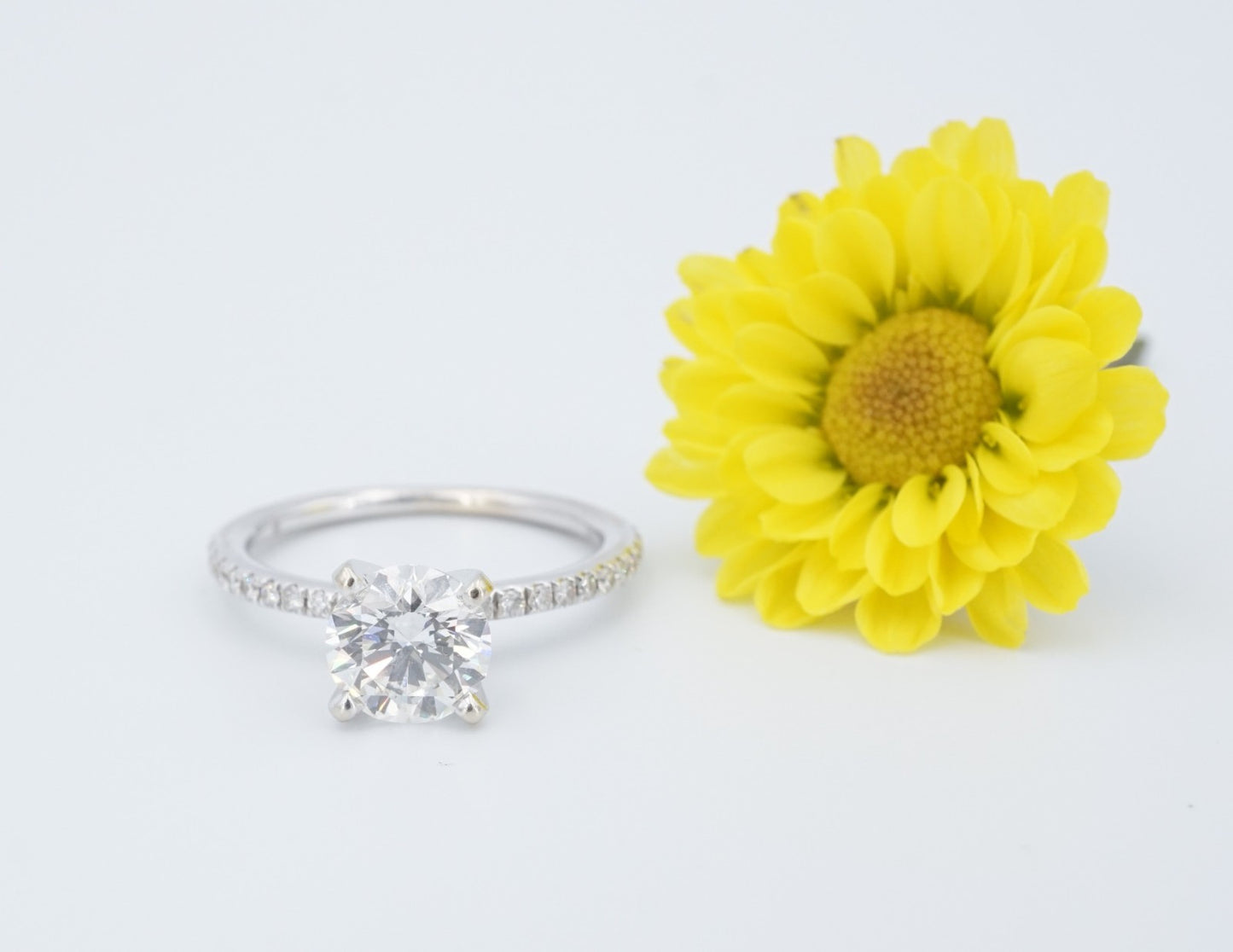 1.26ct Round Brilliant Diamond Solitaire Ring — GIA Certified, 14k White Gold