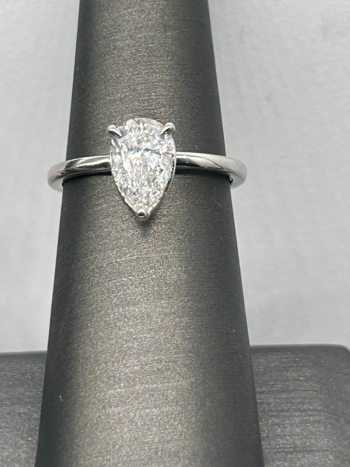 1.29ct Pear Brilliant Diamond Solitaire Ring — GIA Certified, Platinum
