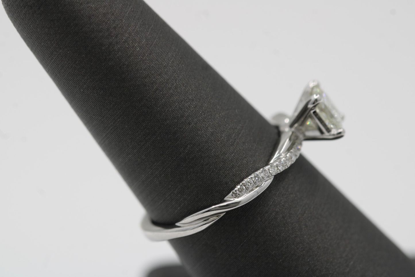 0.80ct Princess Cut Diamond Solitaire Ring — GIA Certified, 14k White Gold