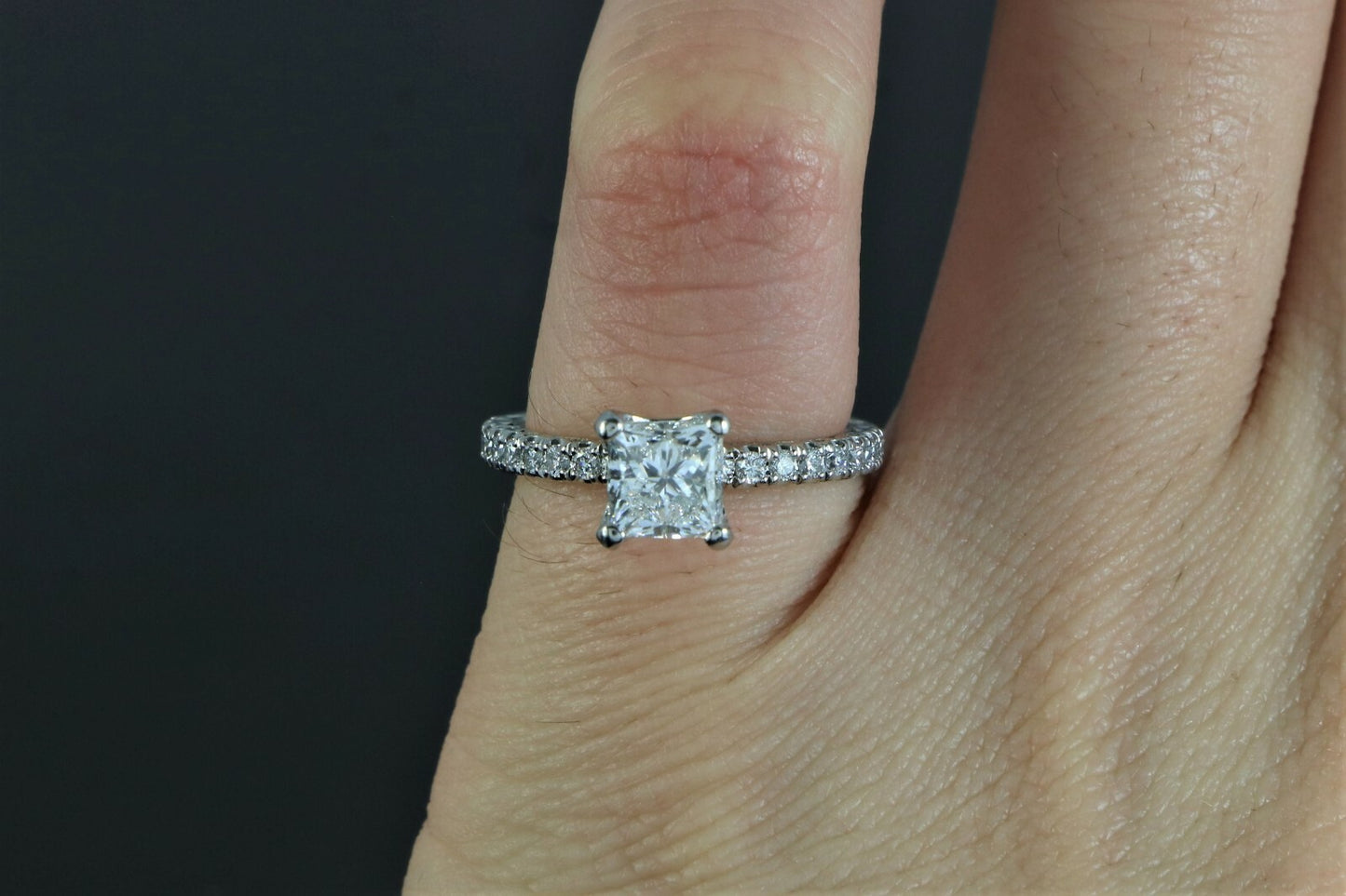 1.08ct Cut-Cornered Square Diamond Tacori Engagement Ring — GIA Certified, Platinum