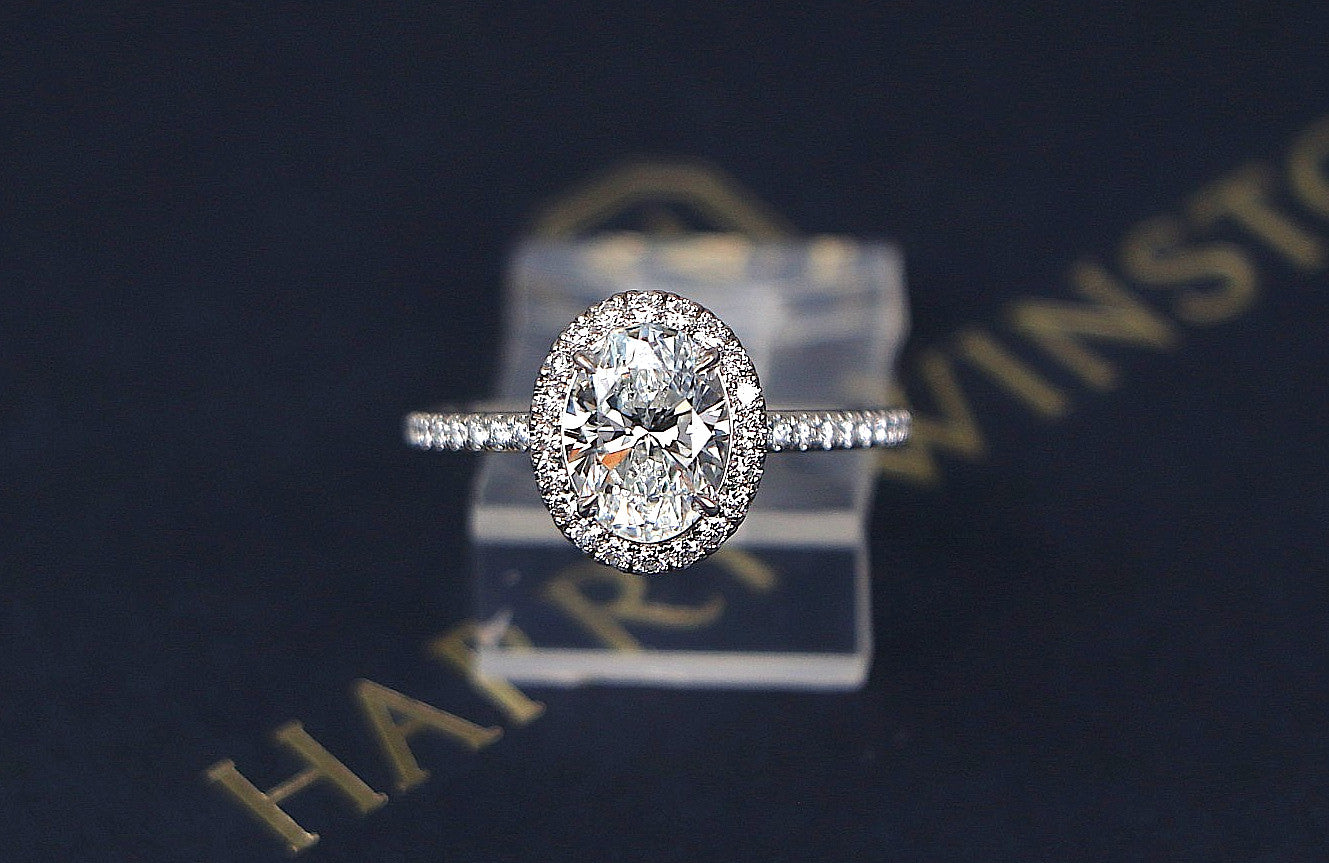 1.51ct Oval Brilliant Diamond Pavé Engagement Ring — GIA Certified, Platinum