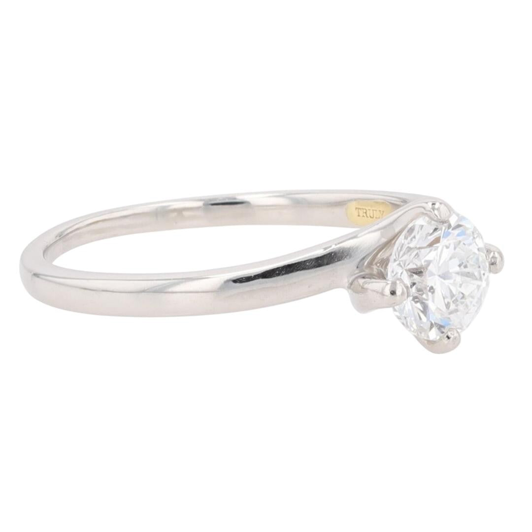 0.75ct Round Brilliant Diamond Solitaire Ring — GIA Certified, Platinum