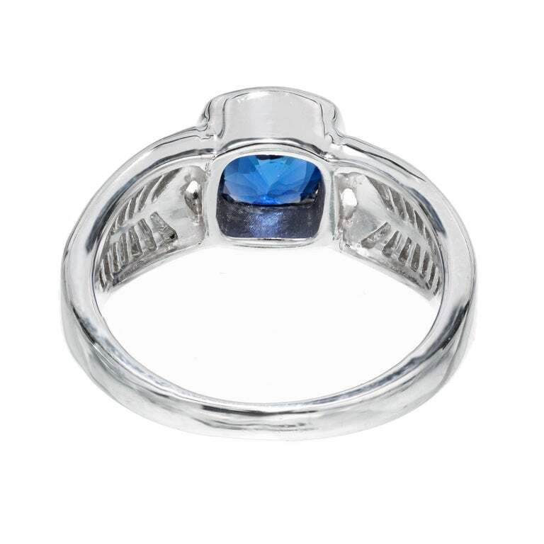 1.43ct Old European Cut Diamond Art Deco Ring — GIA Certified, Platinum with Sapphires
