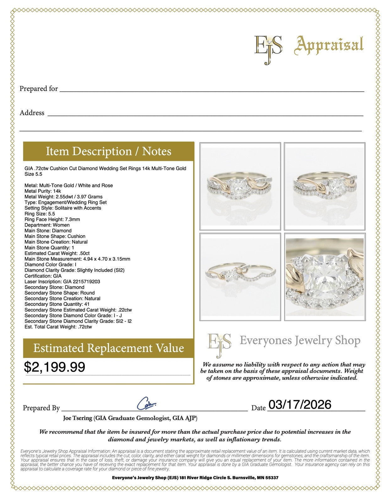 0.72ct Cushion Diamond Halo Engagement Ring — GIA Certified, Platinum