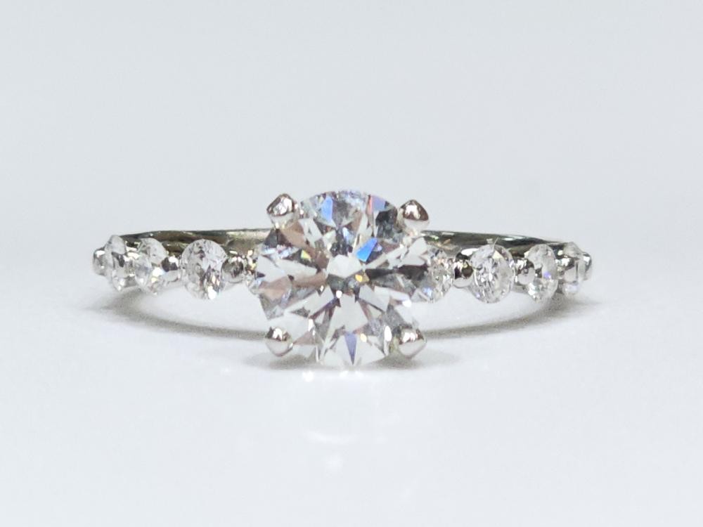 1.22ct Round Brilliant Diamond Engagement Ring — GIA Certified, 14k White Gold