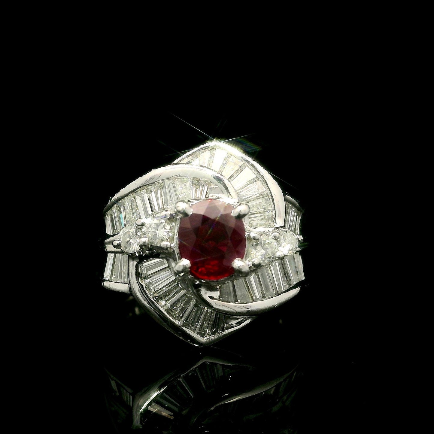 0.99ct Oval Sapphire Three Stone Engagement Ring — GIA Certified, 18k Gold