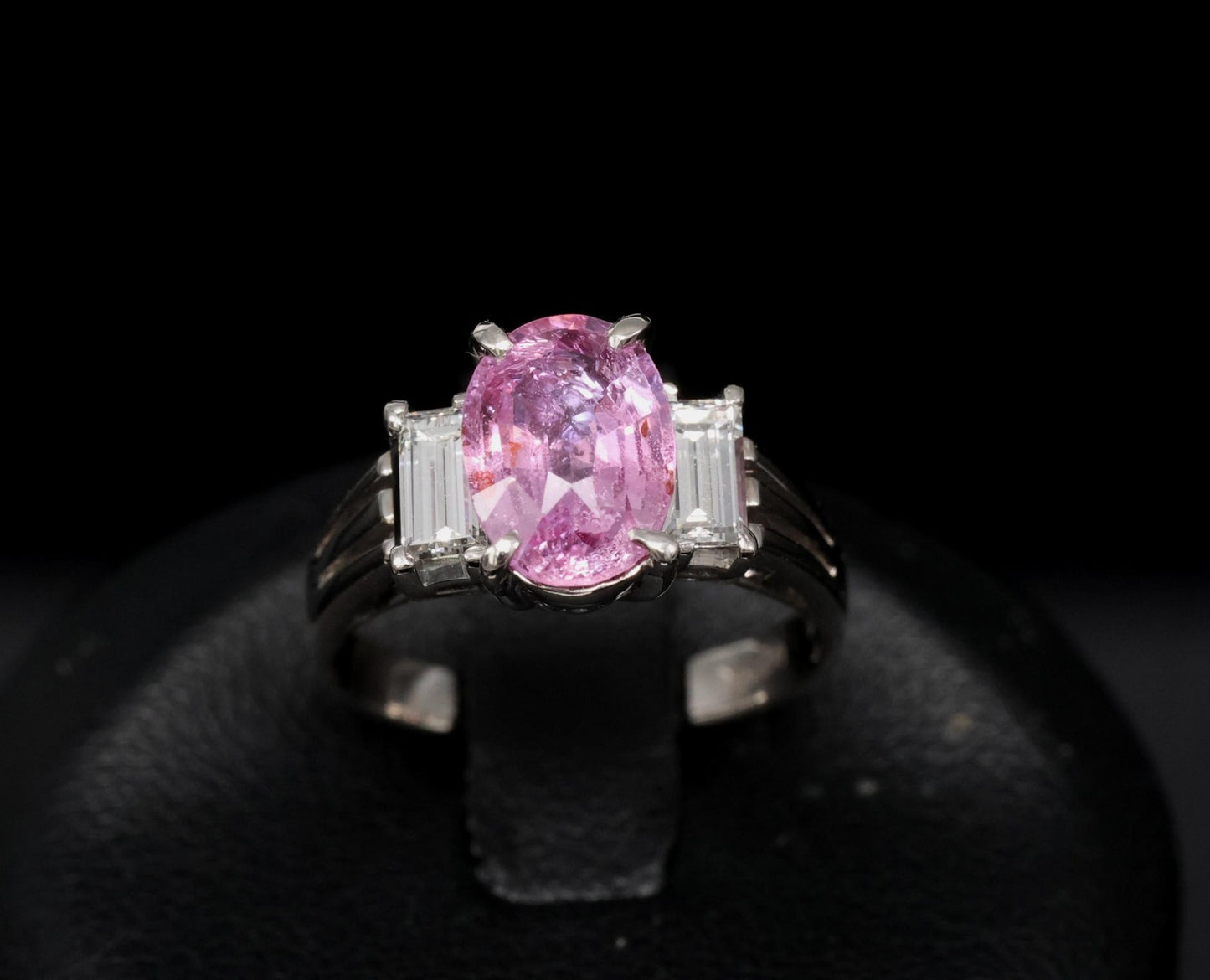 2.10ct Oval Sapphire Diamond Ring — GIA Certified, Platinum