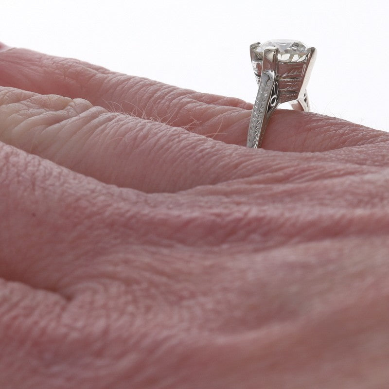 1.32ct Radiant Diamond Engagement Ring — GIA Certified, 14k White Gold