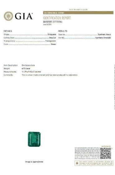 6.73ct Emerald Cut Lab Diamond Ring — GIA Certified, 14k White Gold