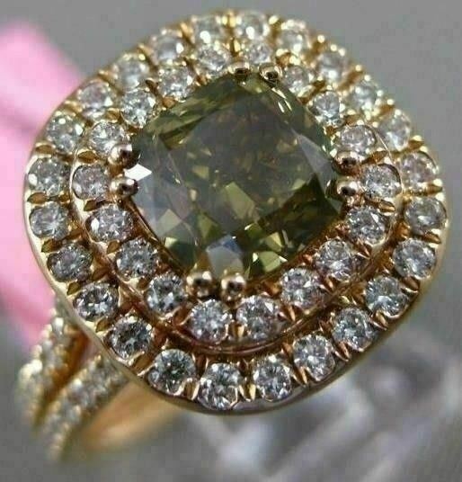 2.30ct Fancy Brown & White Diamond Halo Engagement Ring — GIA Certified, 18k Rose Gold
