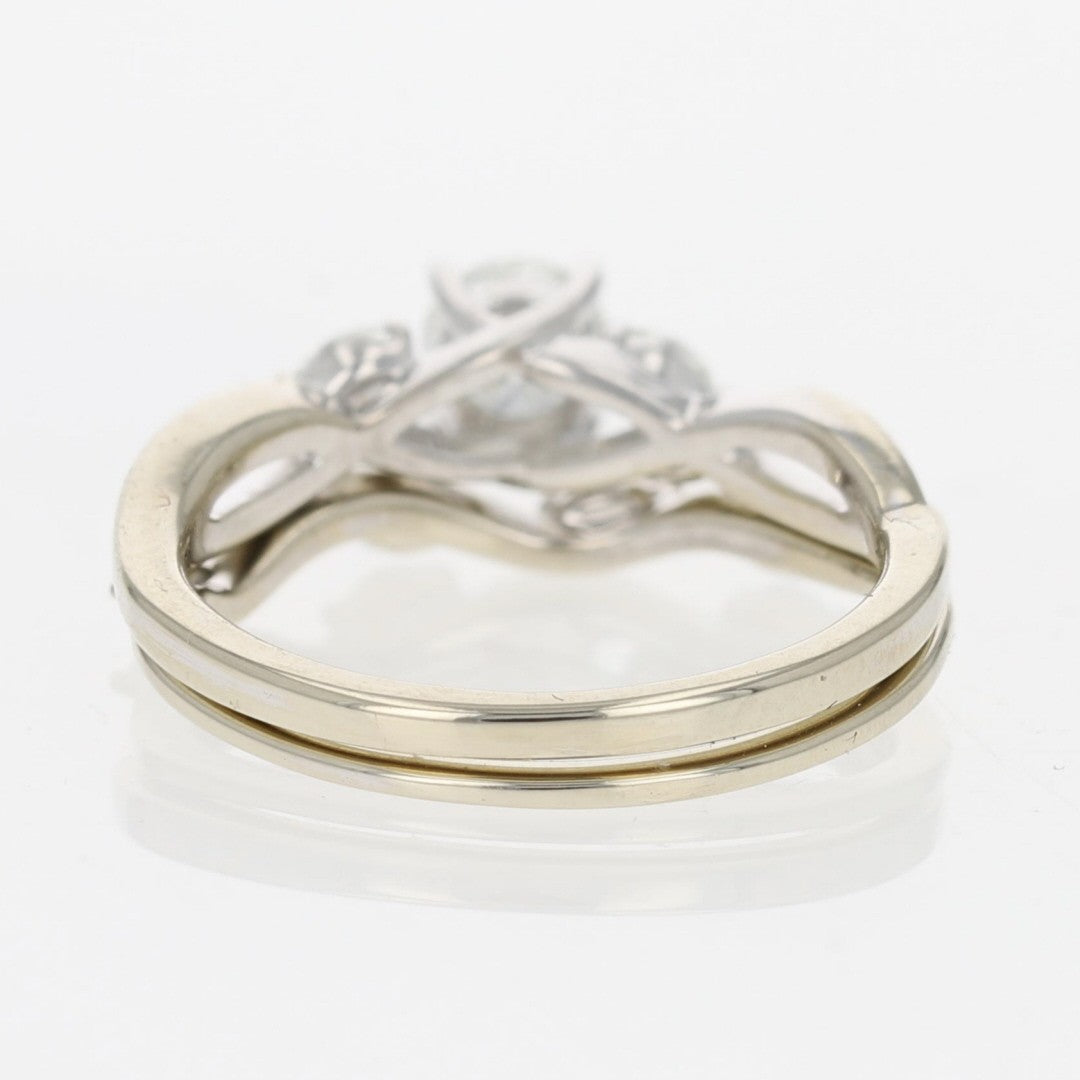 0.59ct Round Brilliant Halo Engagement Ring — GIA Certified, 18K White Gold