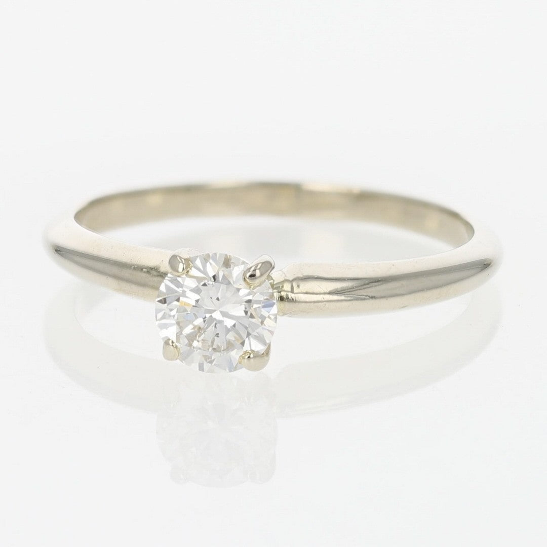 0.71ct Round Brilliant Champagne Diamond Vintage Ring — GIA Certified, Platinum