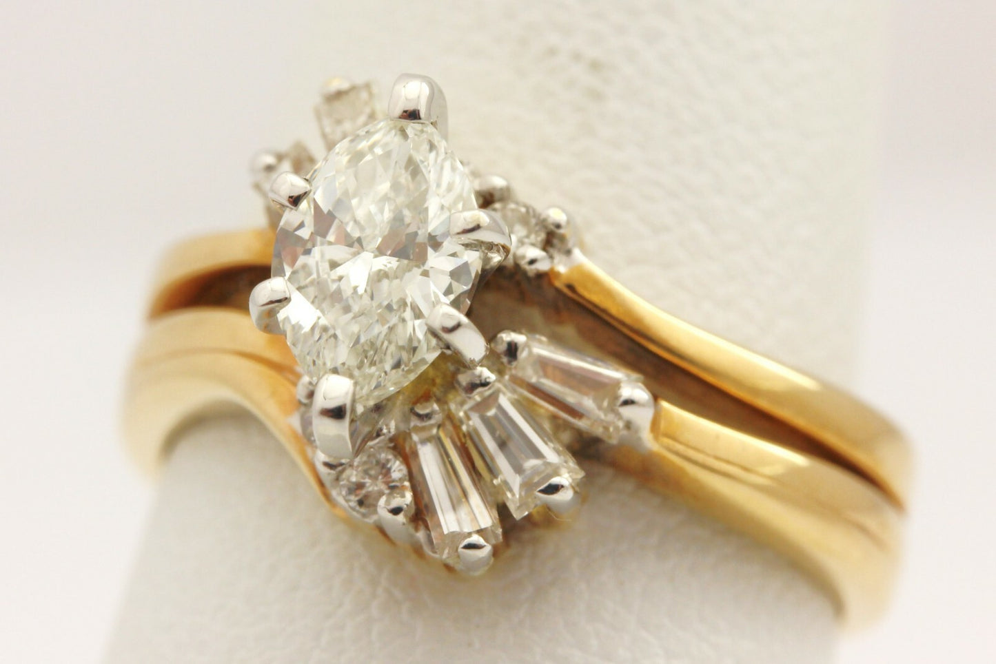 0.70ct Marquise Diamond Engagement Ring — GIA Certified, 14k Yellow Gold