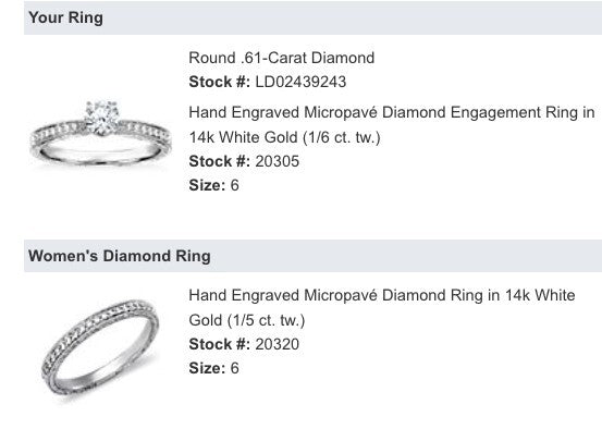 0.61ct Round Brilliant Diamond Micropavé Engagement Ring Set — GIA Certified, 14k White Gold