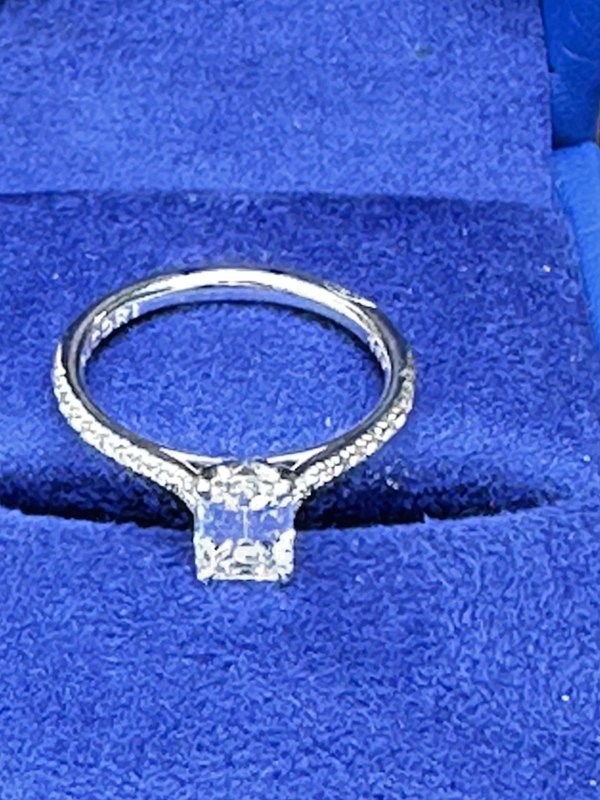 1.01ct Emerald Cut Diamond Engagement Ring — GIA Certified, 18k White Gold