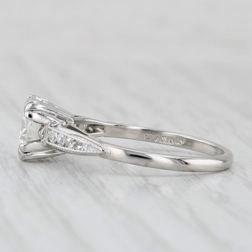 1.12ct Round Brilliant Diamond Engagement Ring — GIA Certified, Platinum