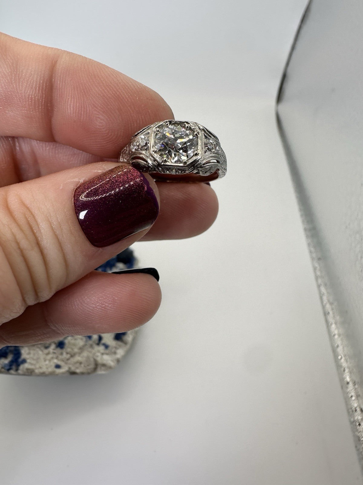 0.98ct Marquise Diamond Engagement Ring — GIA Certified, Platinum