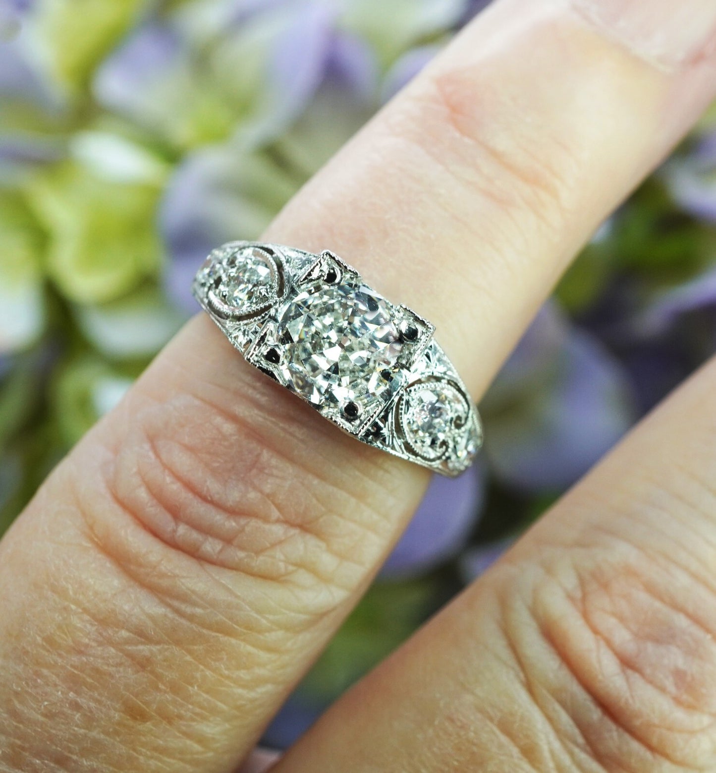 1.32ct Radiant Diamond Engagement Ring — GIA Certified, 14k White Gold