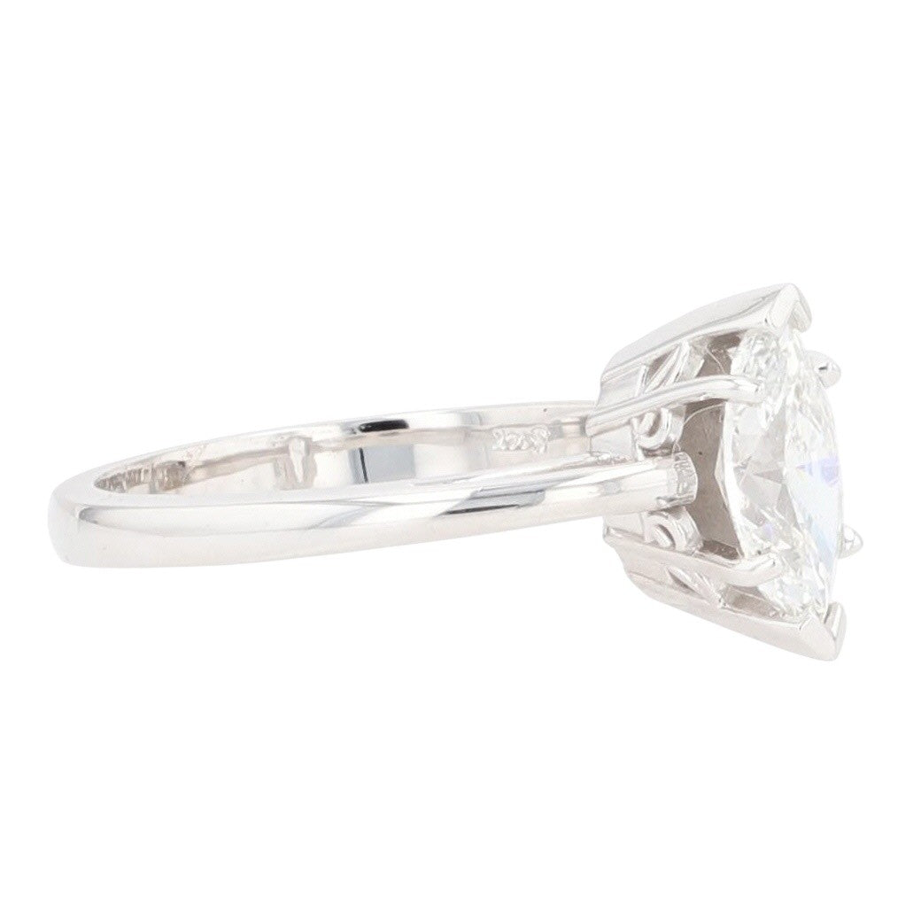 1.03ct Marquise Diamond Solitaire Engagement Ring — GIA Certified, 14k White Gold