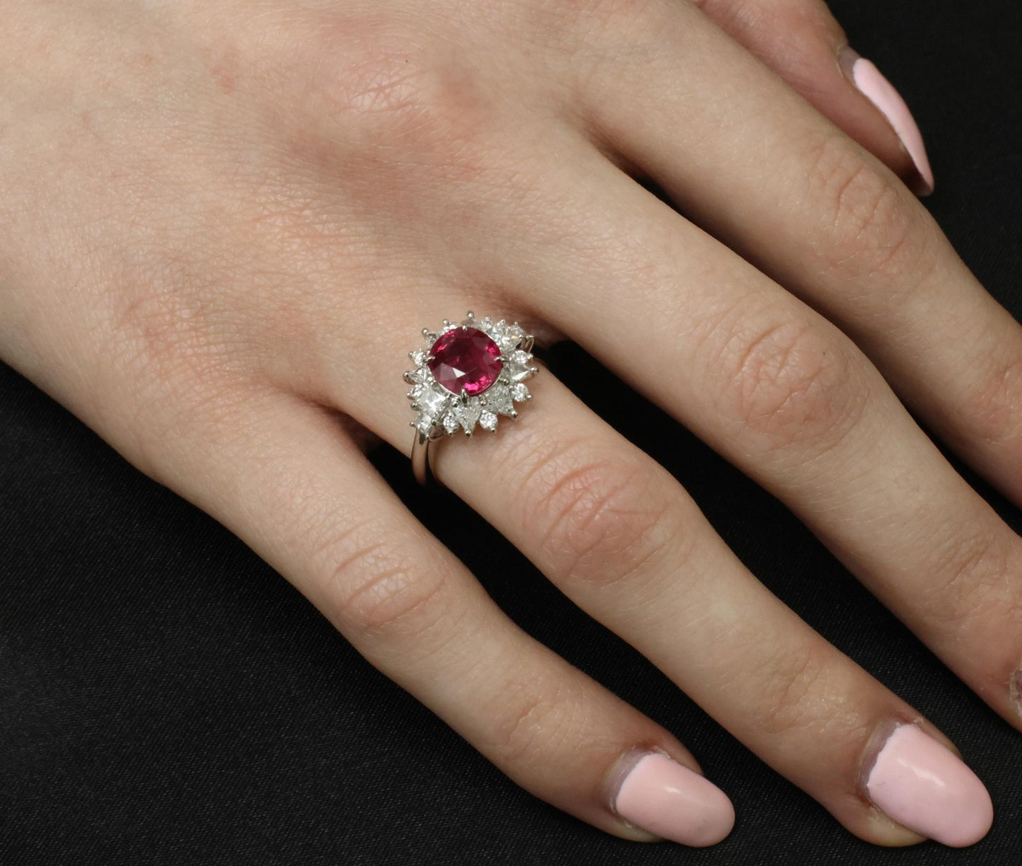 2.36ct Cushion Ruby & 1.02ct Diamond Ring — GIA Certified, Platinum