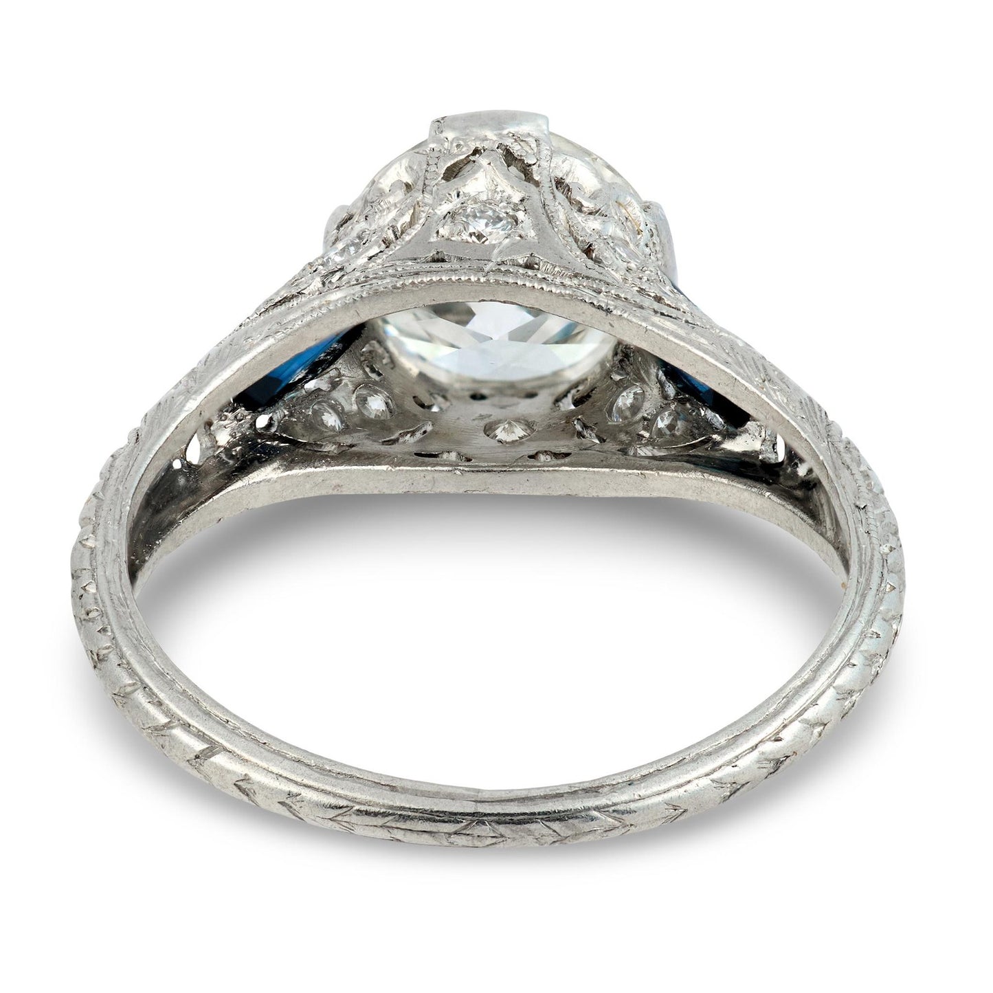 1.66ct Old European Cut Diamond Art Deco Ring — GIA Certified, Platinum