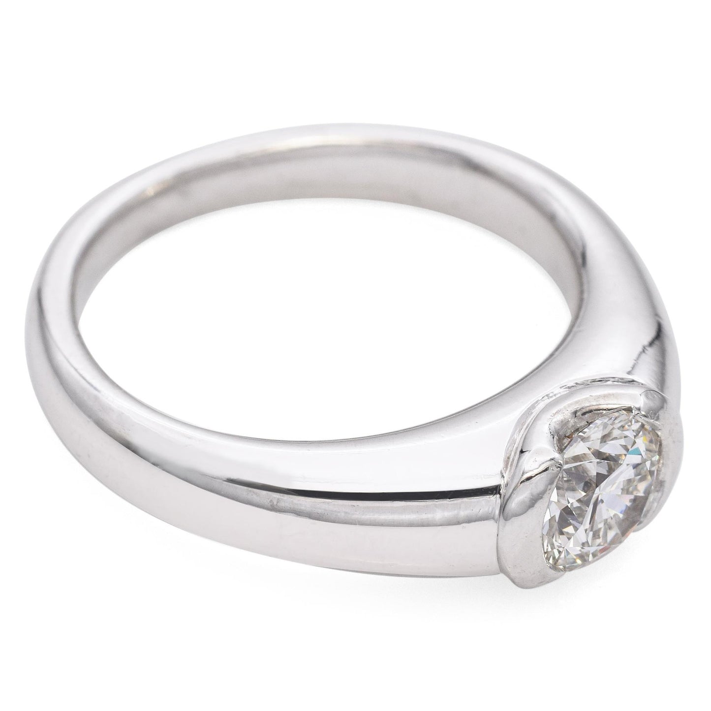 0.72ct Round Brilliant Diamond Engagement Ring — GIA Certified, Platinum