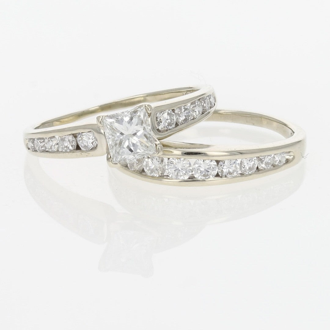 1.64ct Princess Cut Diamond Engagement Ring — GIA Certified, 14k Multi-Tone Gold