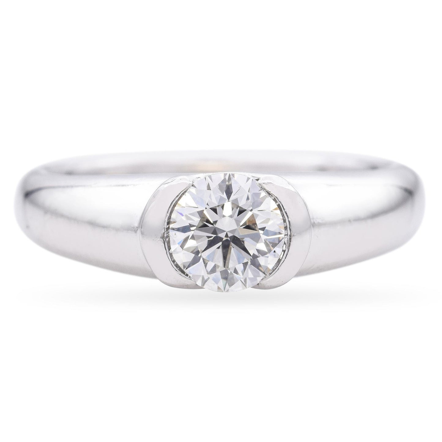 0.72ct Round Brilliant Diamond Engagement Ring — GIA Certified, Platinum