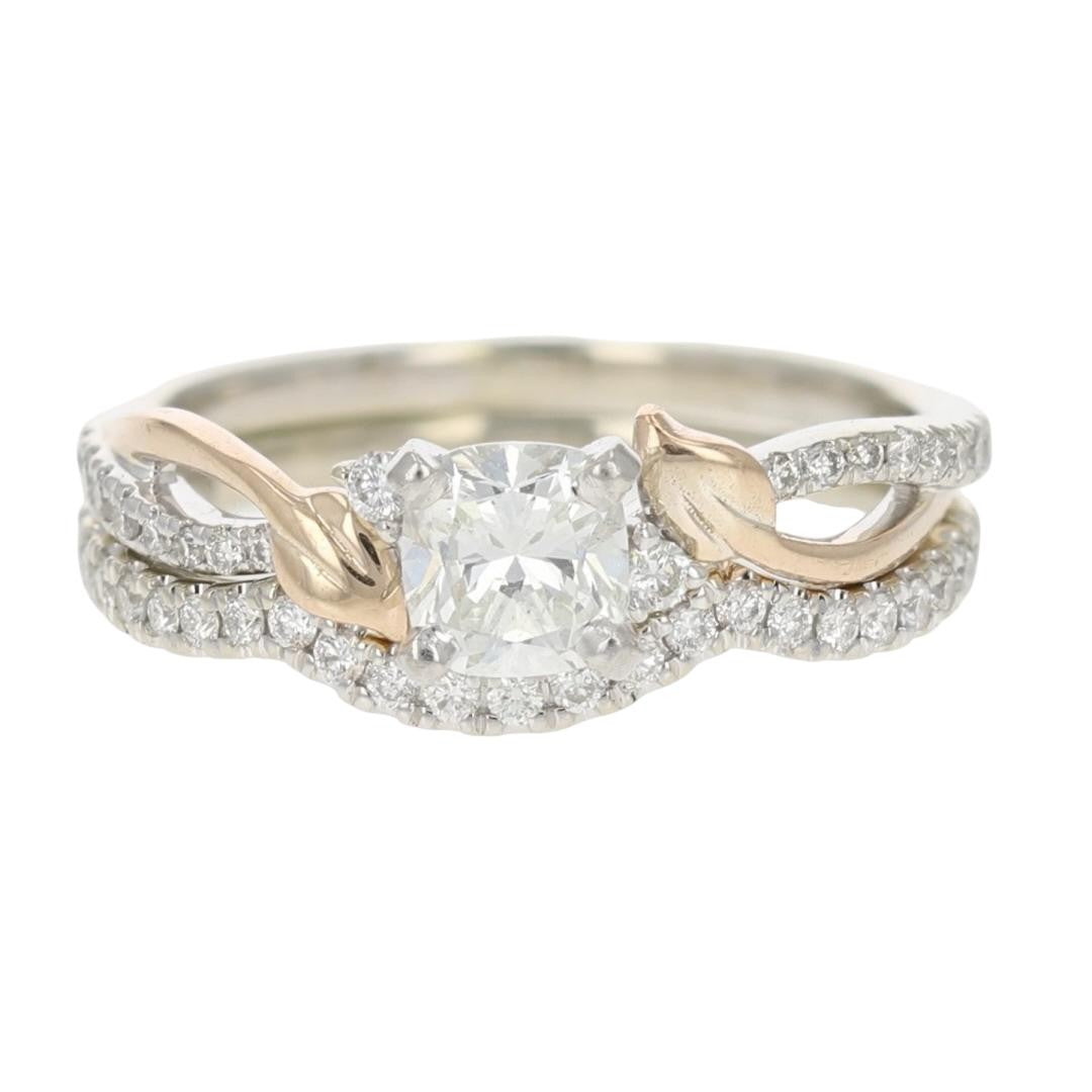 0.72ct Cushion Diamond Halo Engagement Ring — GIA Certified, Platinum