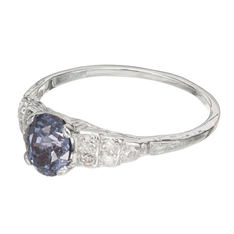 1.15ct Old European Cut Diamond Art Deco Ring — GIA Certified, Platinum