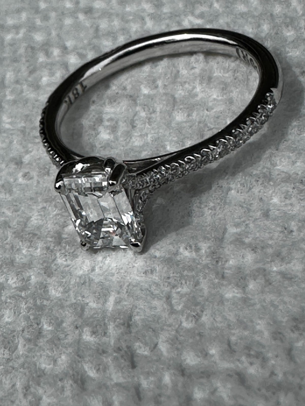 1.01ct Emerald Cut Diamond Engagement Ring — GIA Certified, 18k White Gold