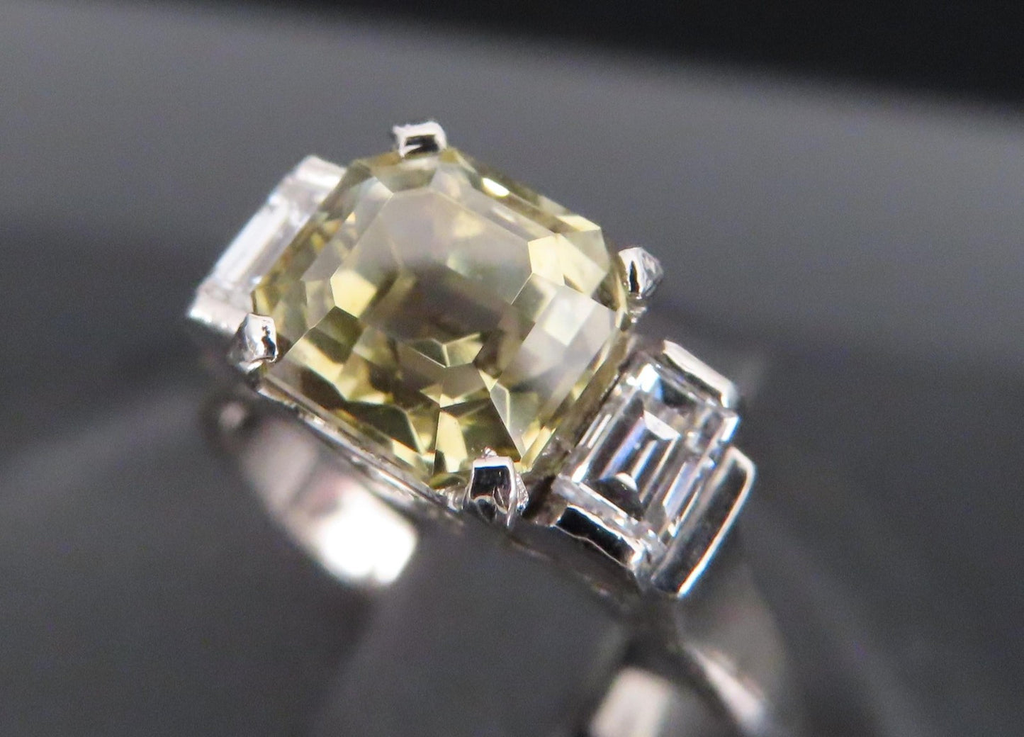 1.87ct Yellow Sapphire & 0.45ct Diamond Ring — GIA Certified, Platinum