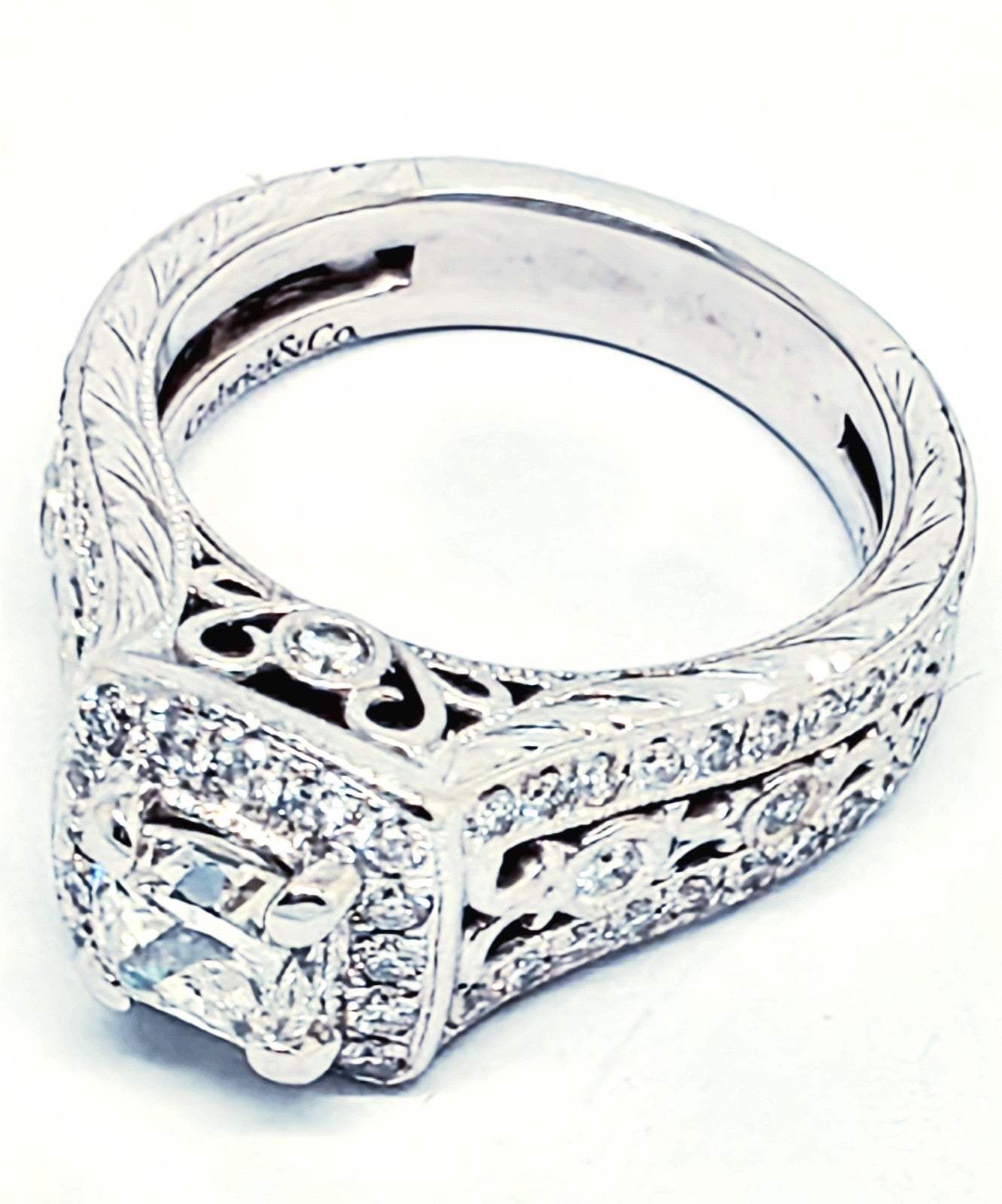 0.70ct Cushion Brilliant Diamond Halo Engagement Ring — GIA Certified, 14k White Gold