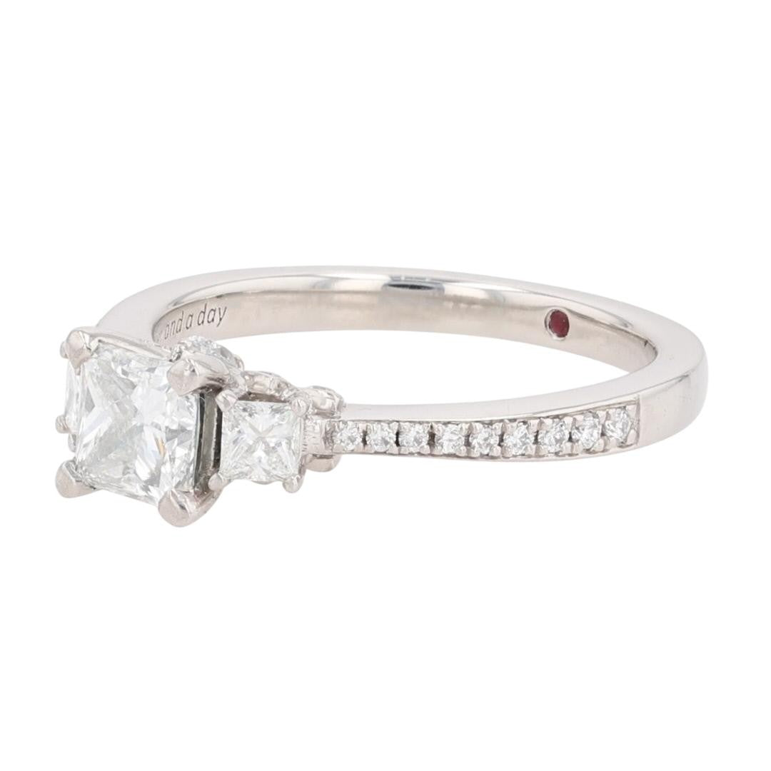 1.30ct Princess Cut Diamond Engagement Ring — GIA Certified, 18k White Gold