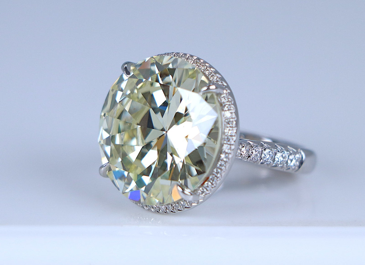19.79ct Round Brilliant Diamond Engagement Ring — GIA Certified, Platinum