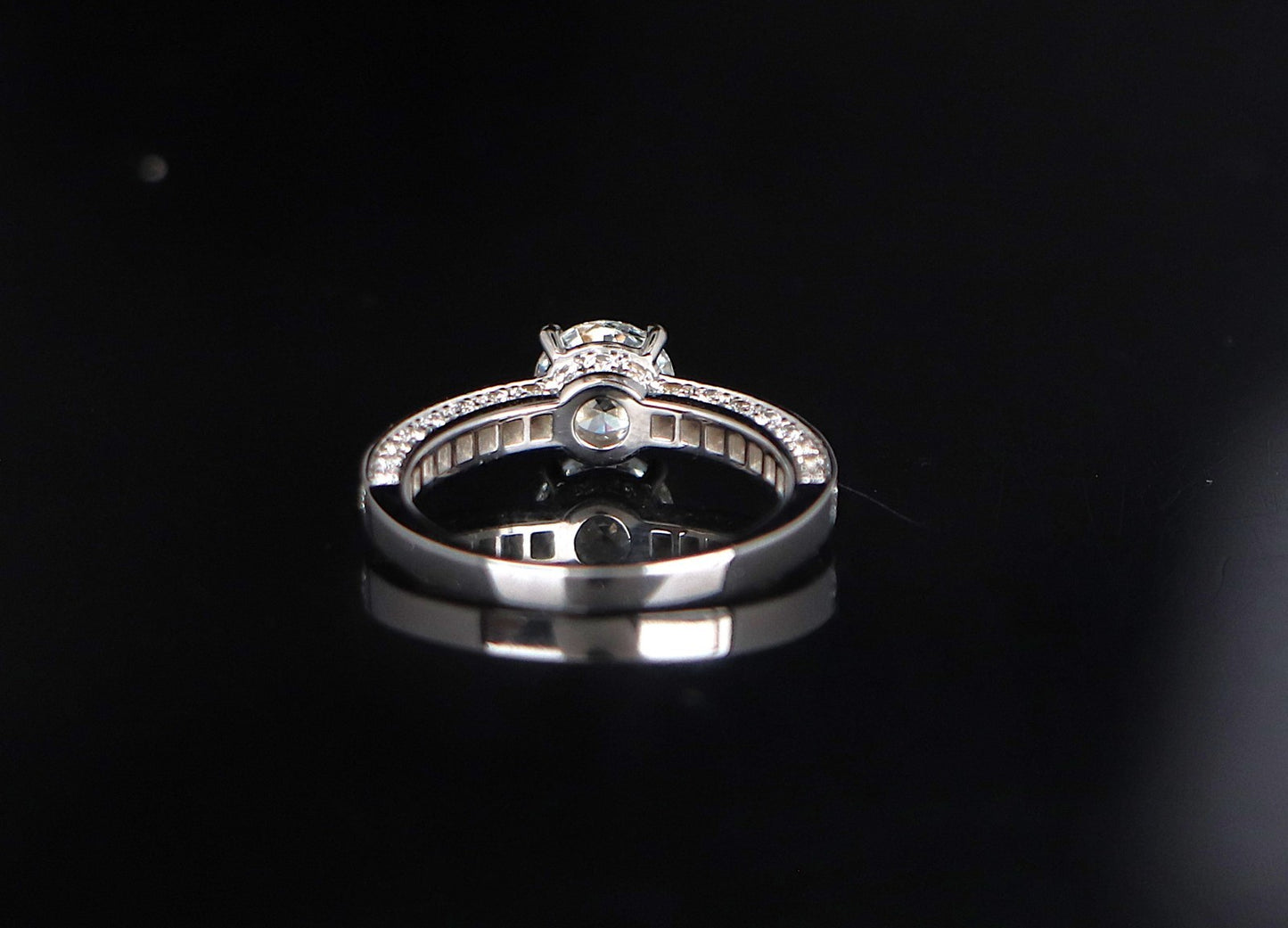 1.91ct Round Brilliant Diamond Halo Engagement Ring — GIA Certified, 18k White Gold