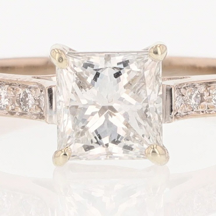 1.32ct Princess Cut Diamond Engagement Ring — GIA Certified, Platinum