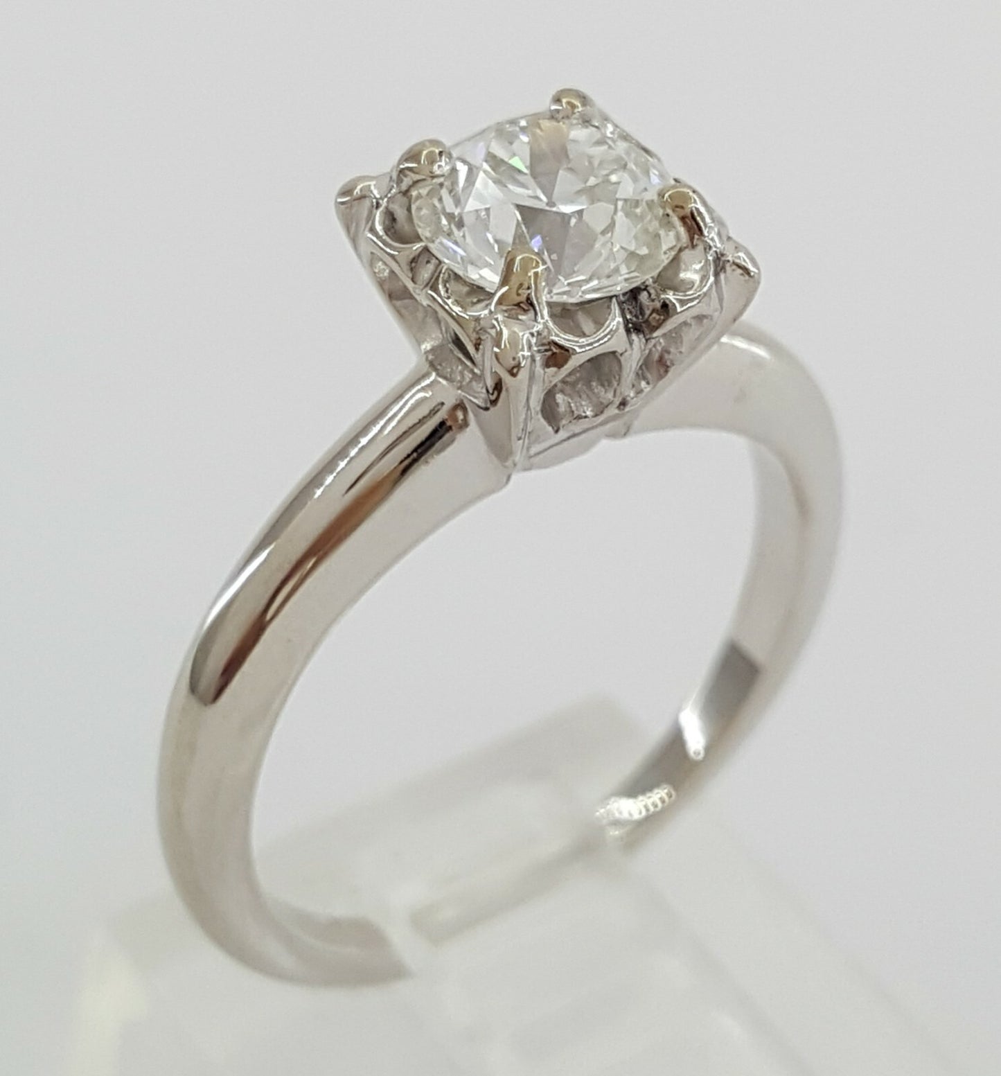 0.75ct Round Brilliant Diamond Solitaire Ring — GIA Certified, 14k White Gold