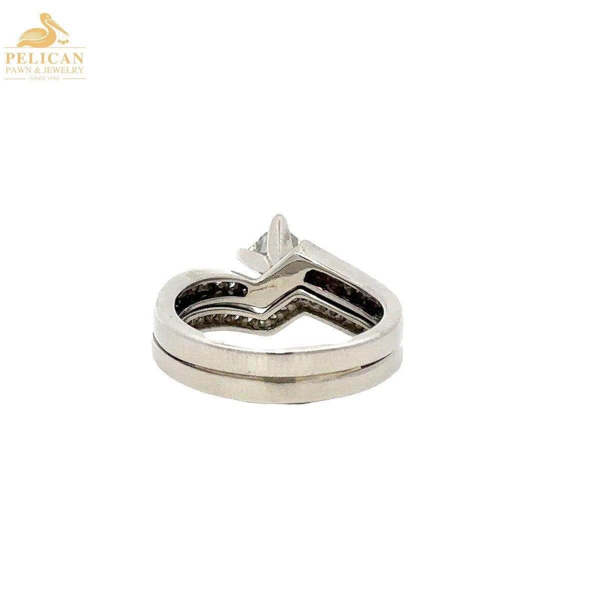 0.70ct Square Modified Brilliant Diamond Bypass Ring — GIA Certified, Platinum
