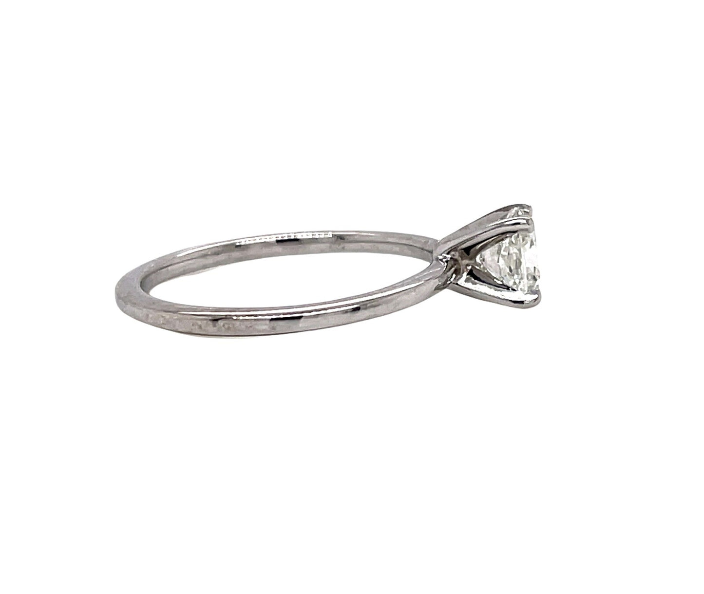 1.00ct Cushion Diamond Solitaire Ring — GIA Certified, 18k White Gold