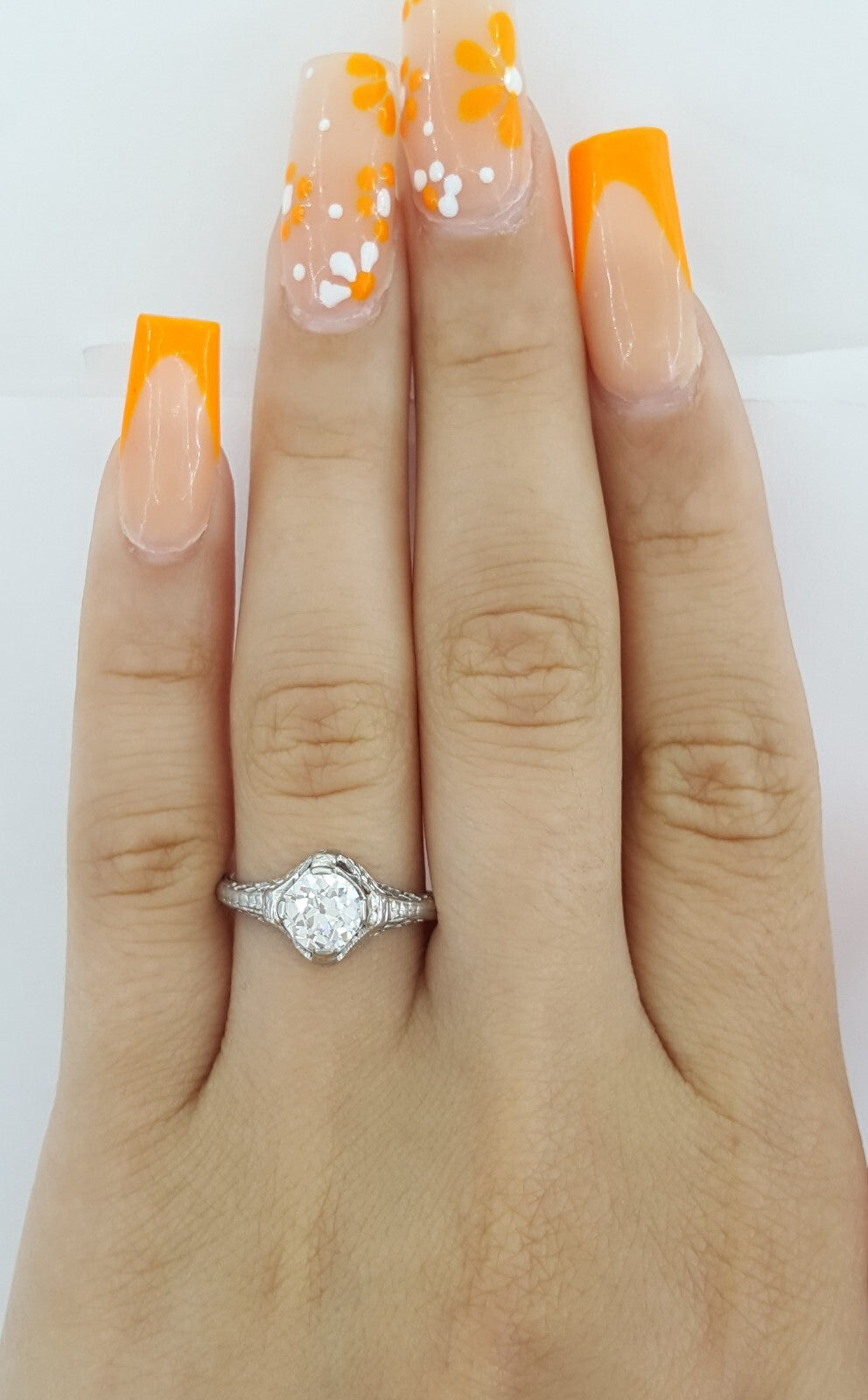 0.88ct Old European Brilliant Diamond Solitaire Ring — GIA Certified, Platinum