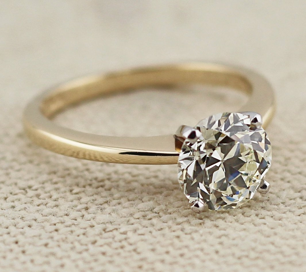 1.71ct Princess Diamond Milgrain Engagement Ring — GIA Certified, 14k White Gold