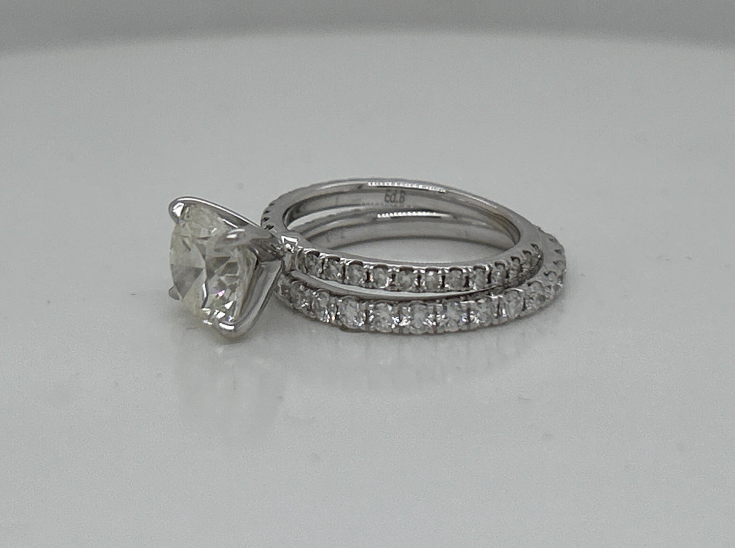 2.01ct Round Brilliant Diamond Eternity Band Ring — GIA Certified, 18k White Gold
