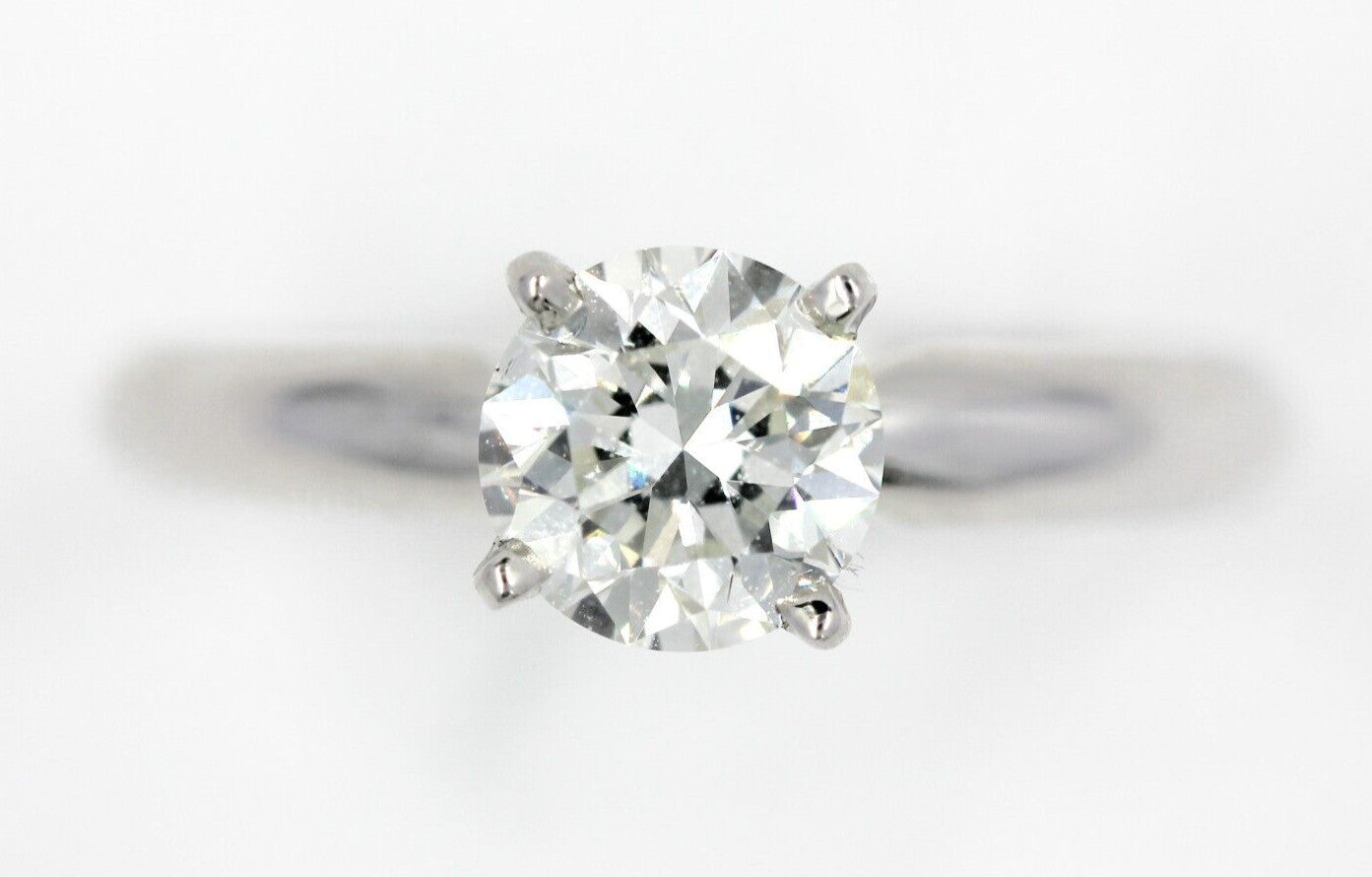 1.00ct Round Brilliant Diamond Solitaire Ring — GIA Certified, 14k White Gold