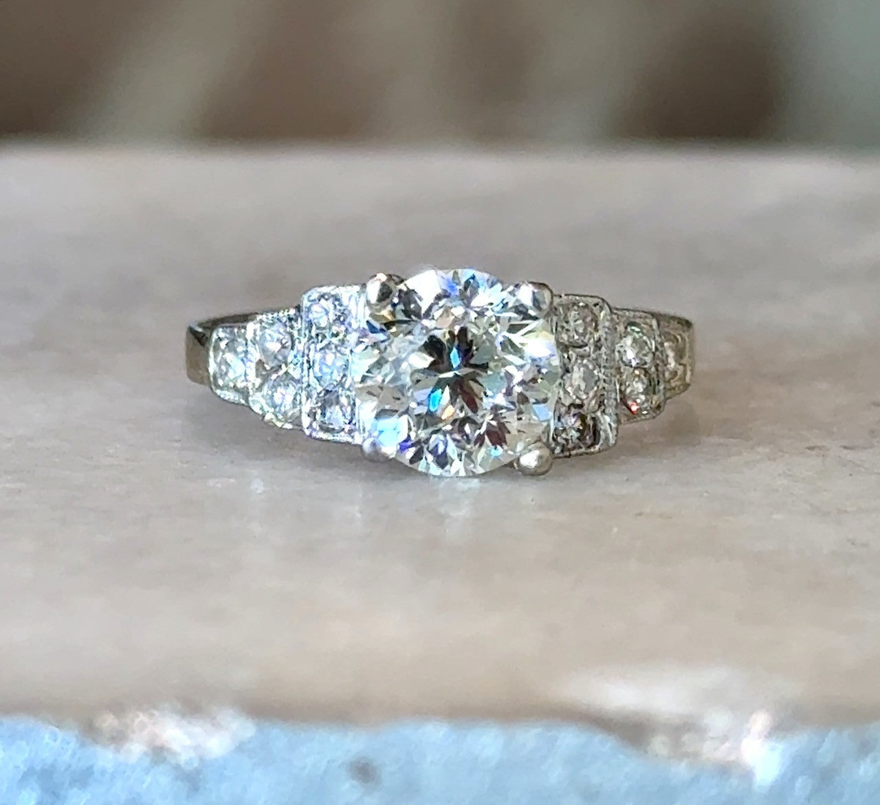1.60ct Round Brilliant Three-Stone Diamond Ring — GIA Certified, Platinum